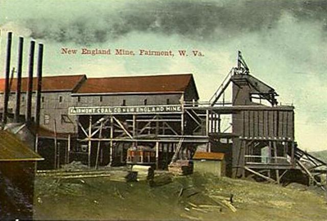 New England Mine ca 1900.jpg - NEW ENGLAND MINE FAIRMONT WEST VIRGINIA POSTCARD CA 1900
